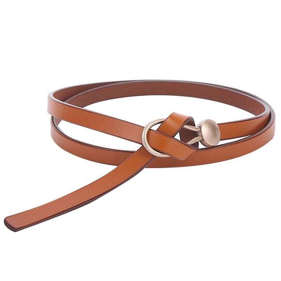 Accessories - 2277 Women's Leather Belt Dress Fashion Skinny Tie A Knot
